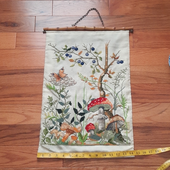 Sold on Depop Vintage cross stitch mushroom wall - Picture 11 of 11